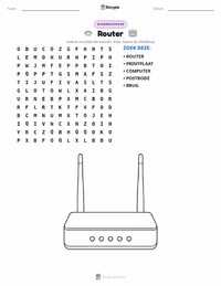 Router afdrukbare werkblad voorbeeld