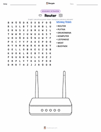 Podgląd drukowalnego arkusza ćwiczeń Router