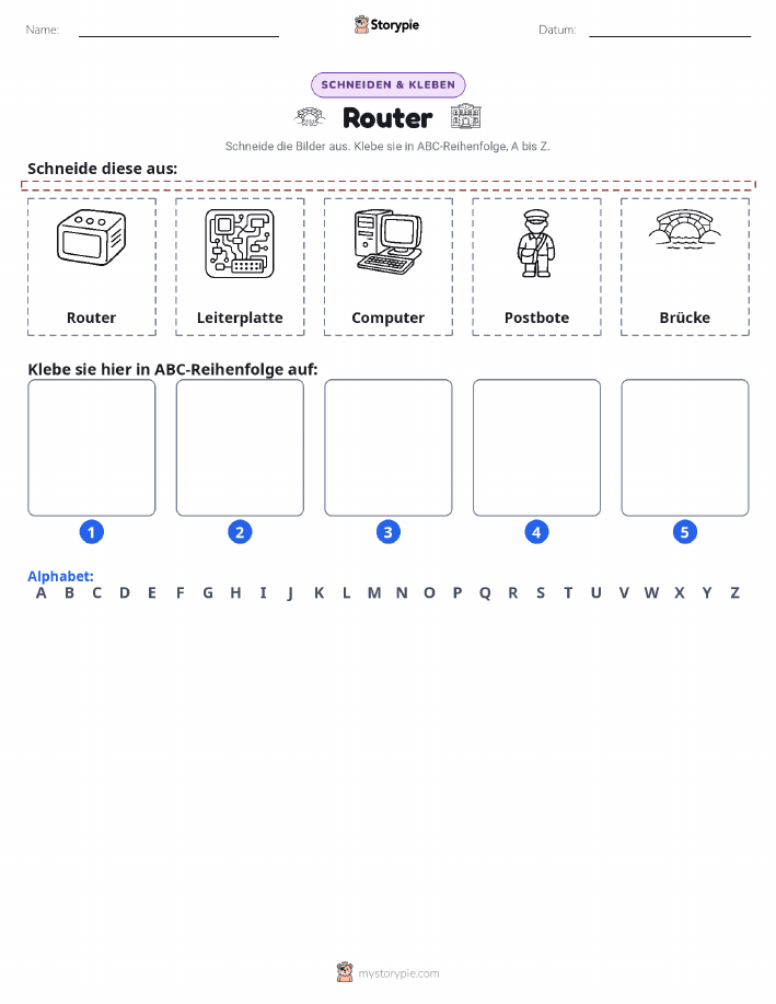 Schneiden & Einfügen Alphabet