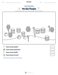 Yoruba People printable worksheet preview