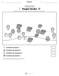 Aperçu de la feuille de travail imprimable Peuple Yoruba