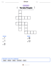 Yoruba People printable worksheet preview