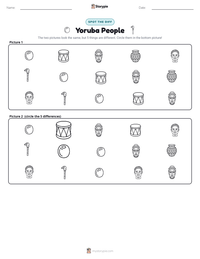 Yoruba People printable worksheet preview