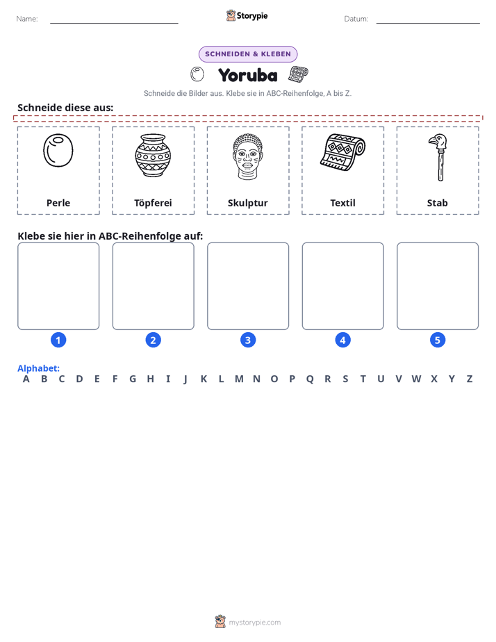 Schneiden & Einfügen Alphabet