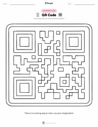 QR Code printable worksheet preview