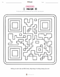 Trang tô màu Mã QR cho trẻ em