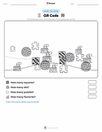 QR Code printable worksheet preview