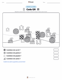 Aperçu de la feuille de travail imprimable Code QR