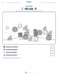 QR-code afdrukbare werkblad voorbeeld