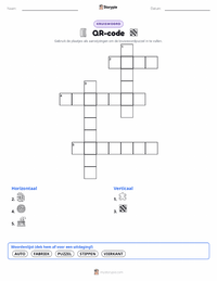 QR-code afdrukbare werkblad voorbeeld