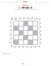 QR Code printable worksheet preview