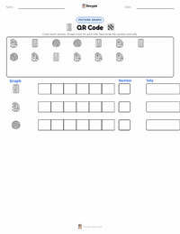 QR Code printable worksheet preview