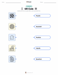 QR-Code druckbare Arbeitsblatt für Kinder