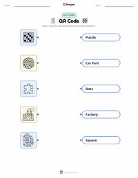 QR Code printable worksheet preview