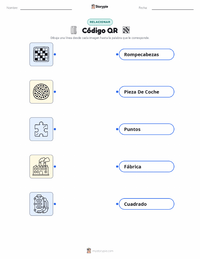 Hoja de trabajo imprimible de Código QR para niños