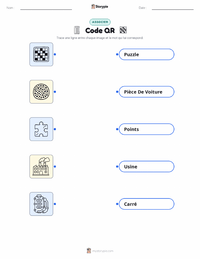 Feuille de travail imprimable Code QR pour les enfants