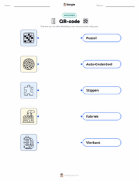 QR-code afdrukbare werkblad voor kinderen