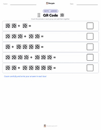 QR Code printable worksheet preview