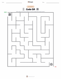 Aperçu de la feuille de travail imprimable Code QR