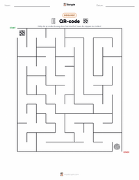 QR-code afdrukbare werkblad voorbeeld