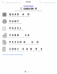Anteprima della scheda stampabile di Codice QR