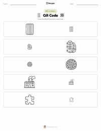 QR Code printable worksheet preview