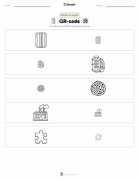QR-code afdrukbare werkblad voorbeeld