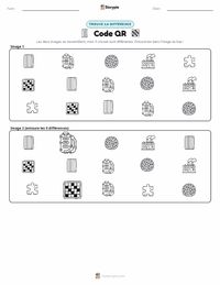 Aperçu de la feuille de travail imprimable Code QR