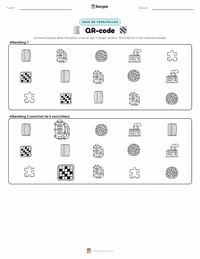 QR-code afdrukbare werkblad voorbeeld