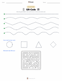 QR-Code druckbare Arbeitsblatt Vorschau