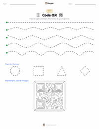 Aperçu de la feuille de travail imprimable Code QR