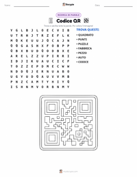 Anteprima della scheda stampabile di Codice QR