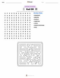Podgląd drukowalnego arkusza ćwiczeń Kod QR