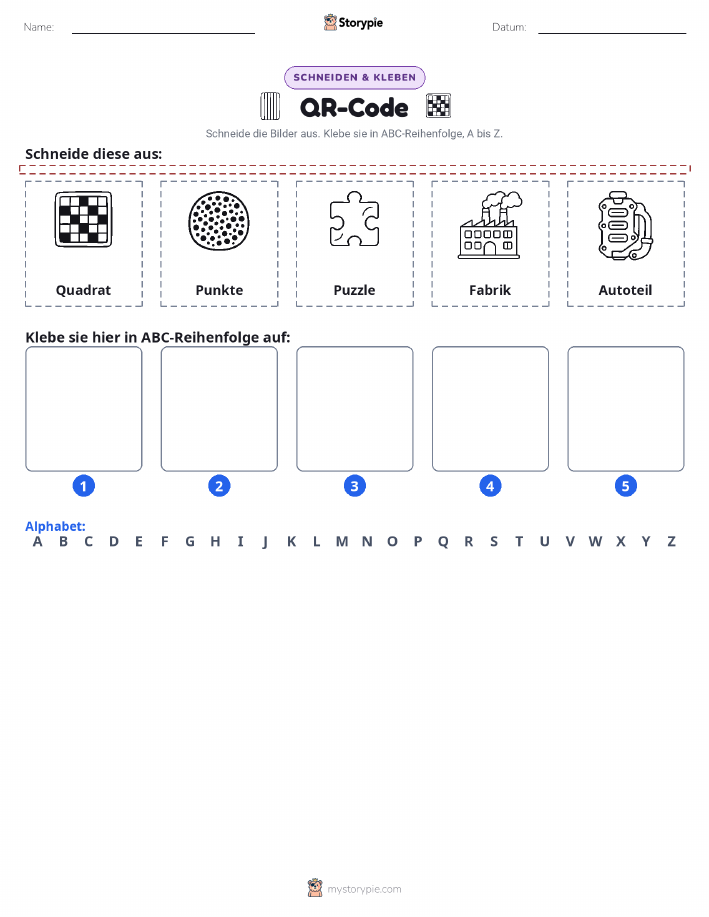 Schneiden & Einfügen Alphabet