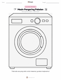 Halaman mewarnai Pengering Pakaian untuk anak-anak