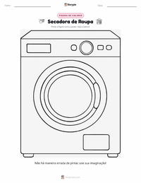 Página de colorir Secadora de Roupas para crianças
