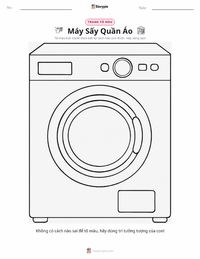 Trang tô màu Máy Sấy Quần Áo cho trẻ em