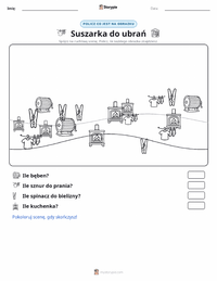 Podgląd drukowalnego arkusza ćwiczeń Suszarka do ubrań