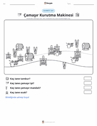 Çamaşır Kurutma Makinesi yazdırılabilir çalışma sayfası önizlemesi