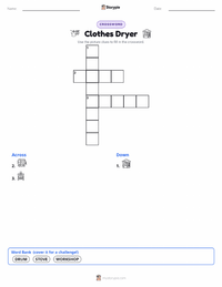 Clothes Dryer printable worksheet preview