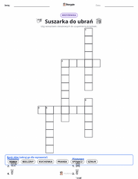 Podgląd drukowalnego arkusza ćwiczeń Suszarka do ubrań