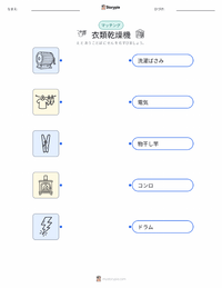 衣類乾燥機 の子供向け印刷可能ワークシート