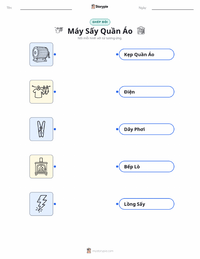 Tài liệu in sẵn Máy Sấy Quần Áo cho trẻ em