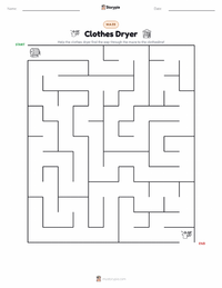 Clothes Dryer printable worksheet preview