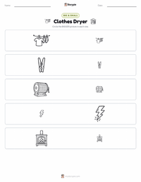 Clothes Dryer printable worksheet preview