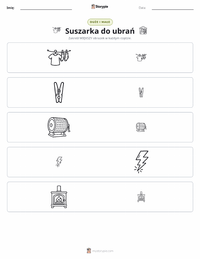 Podgląd drukowalnego arkusza ćwiczeń Suszarka do ubrań