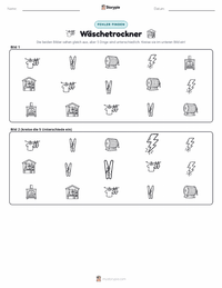 Wäschetrockner druckbare Arbeitsblatt Vorschau