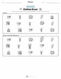 Clothes Dryer printable worksheet preview