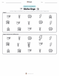 Aperçu de la feuille de travail imprimable Sèche-linge