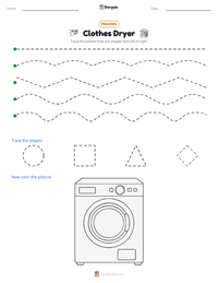 Clothes Dryer printable worksheet preview